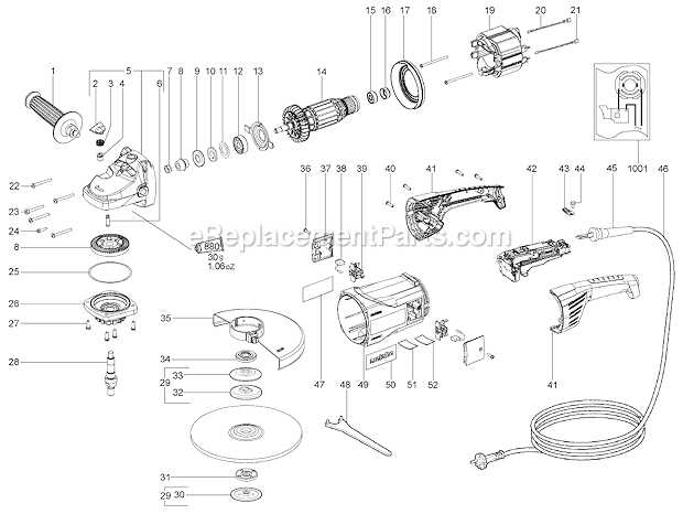 metabo grinder parts diagram