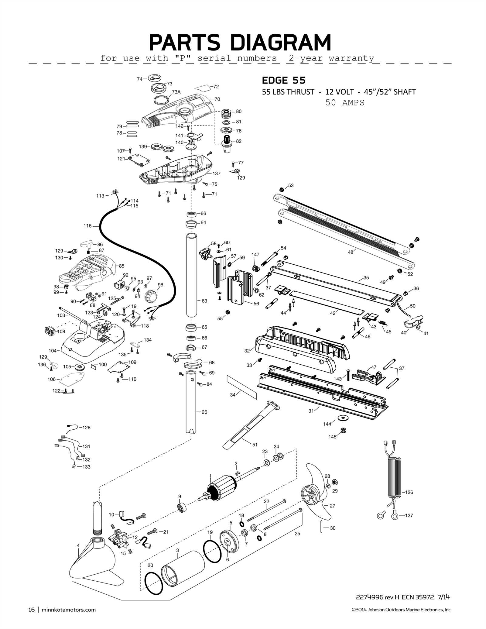 minn kota trolling motor parts diagram