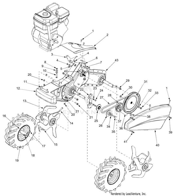 montgomery ward tiller parts diagram