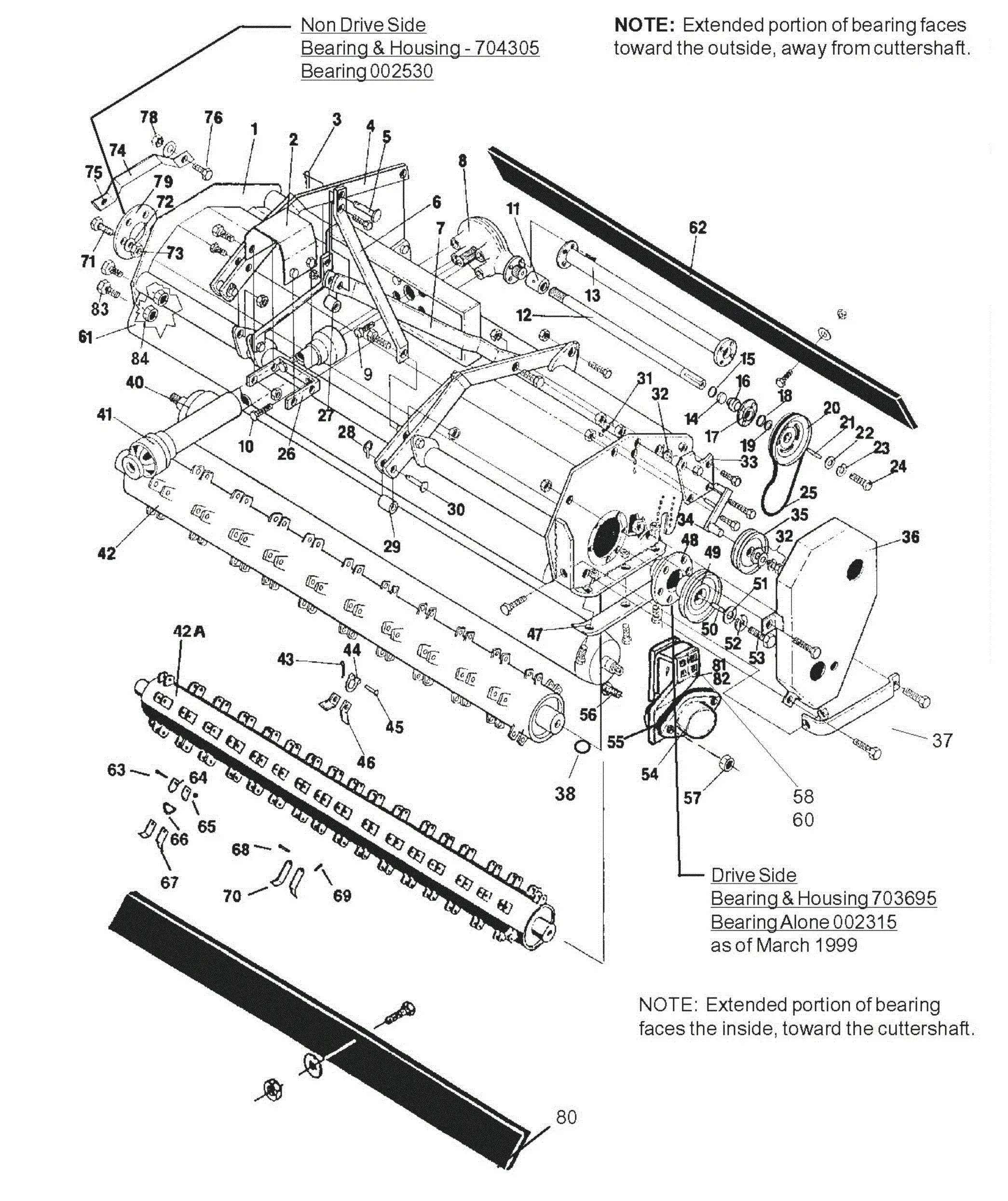 mott flail mower parts diagram