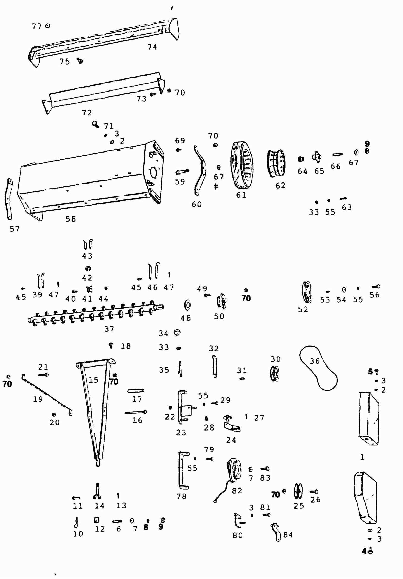 mott flail mower parts diagram