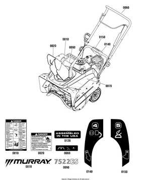 murray snow thrower parts diagram