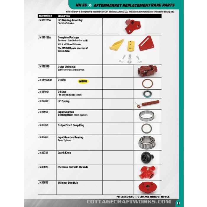 new holland 56 rake parts diagram