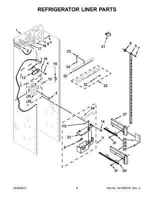 parts diagram for whirlpool refrigerator