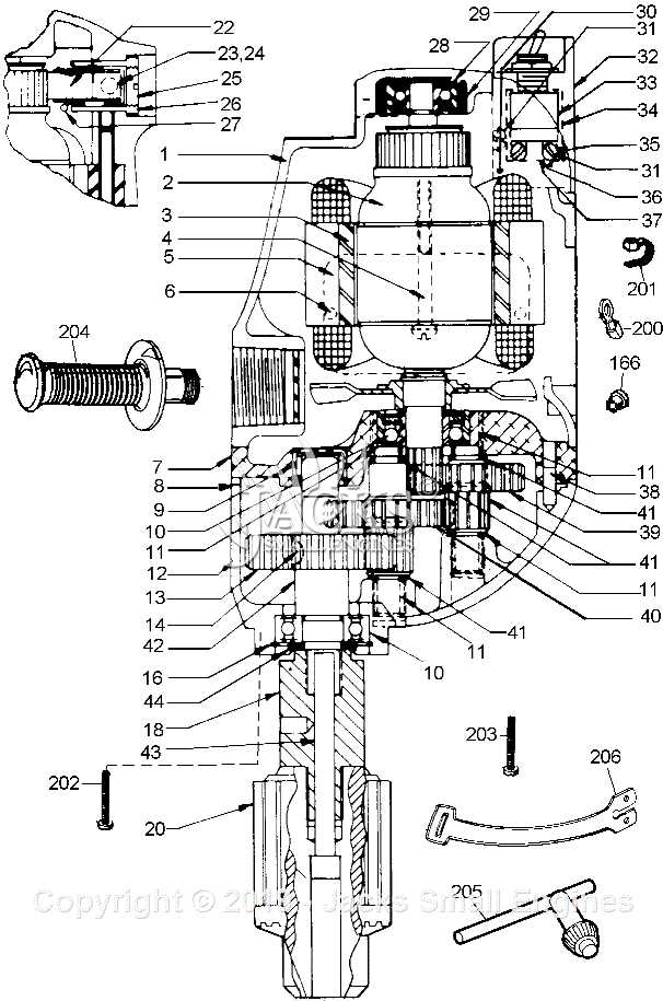 parts of a drill press diagram