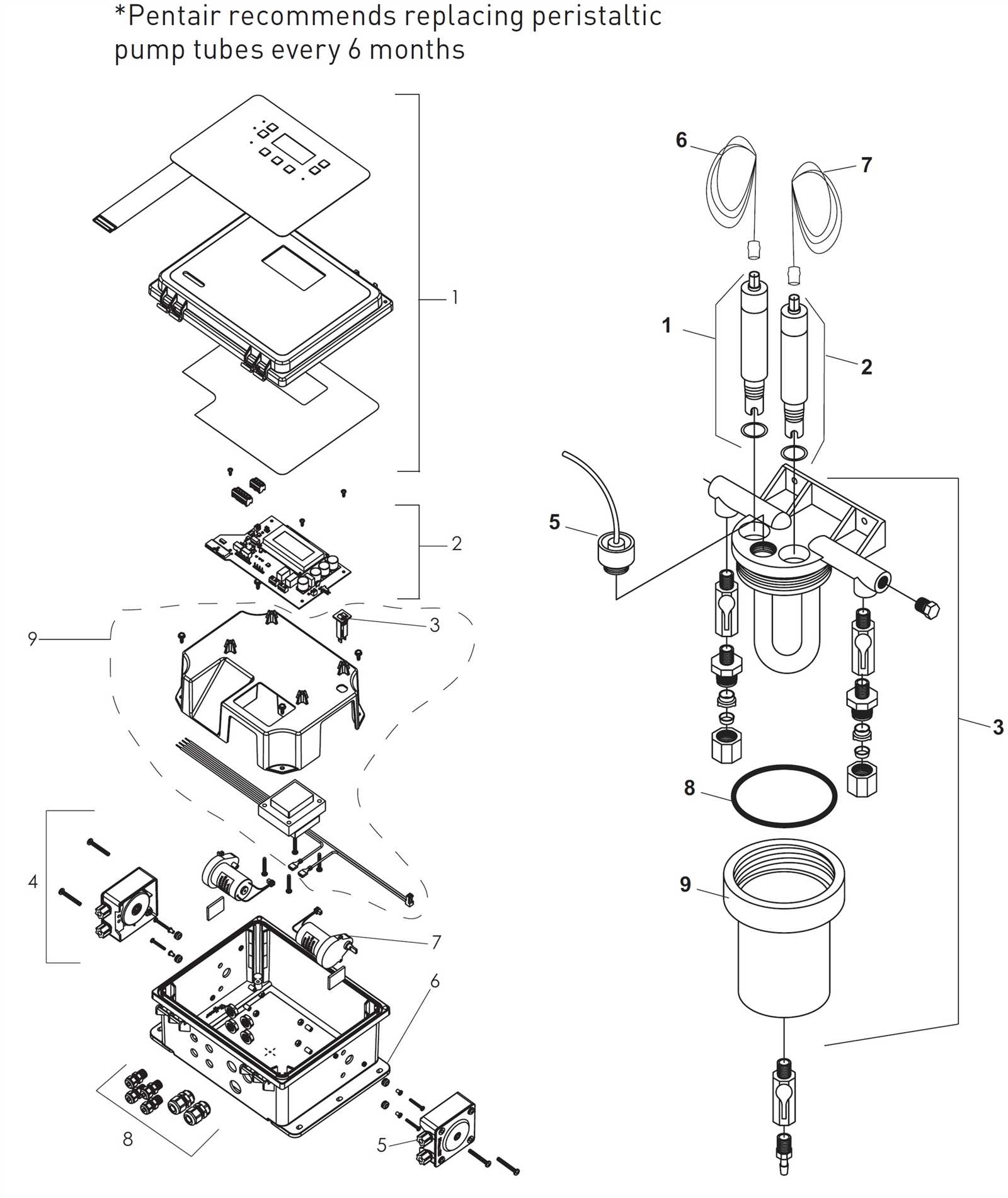 pentair 320 chlorinator parts diagram