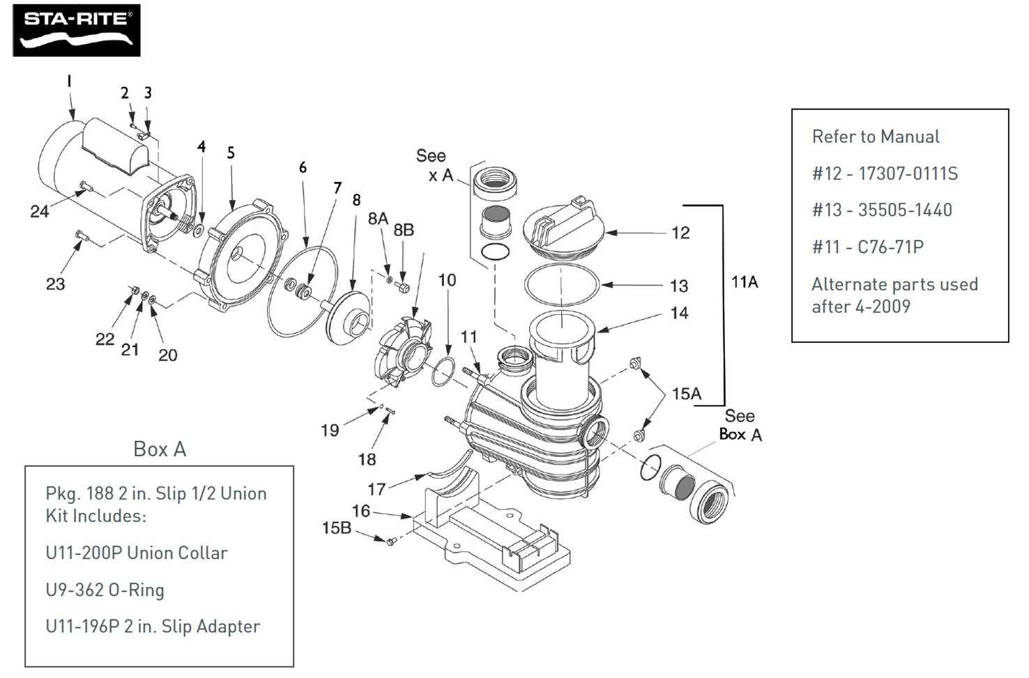 pentair challenger pump parts diagram