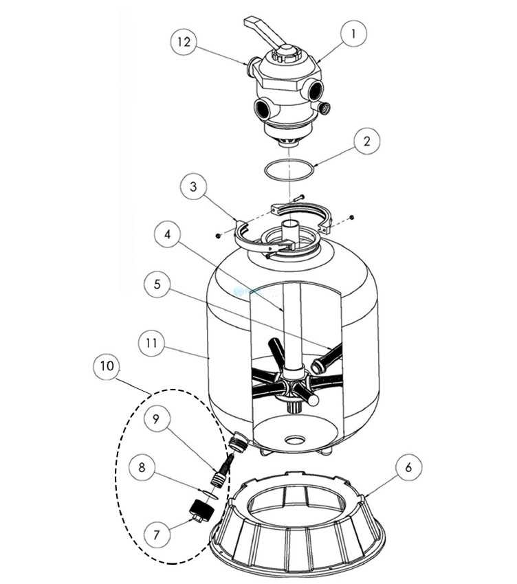 pentair de filter parts diagram