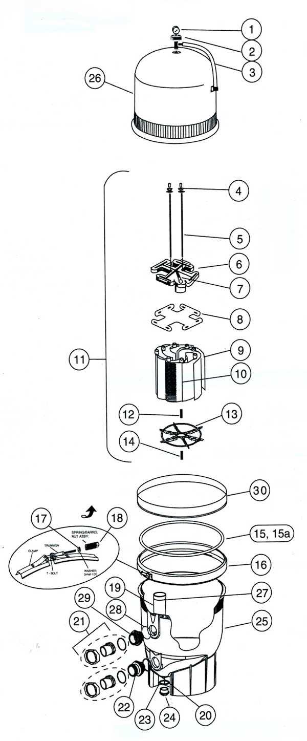 pentair de filter parts diagram