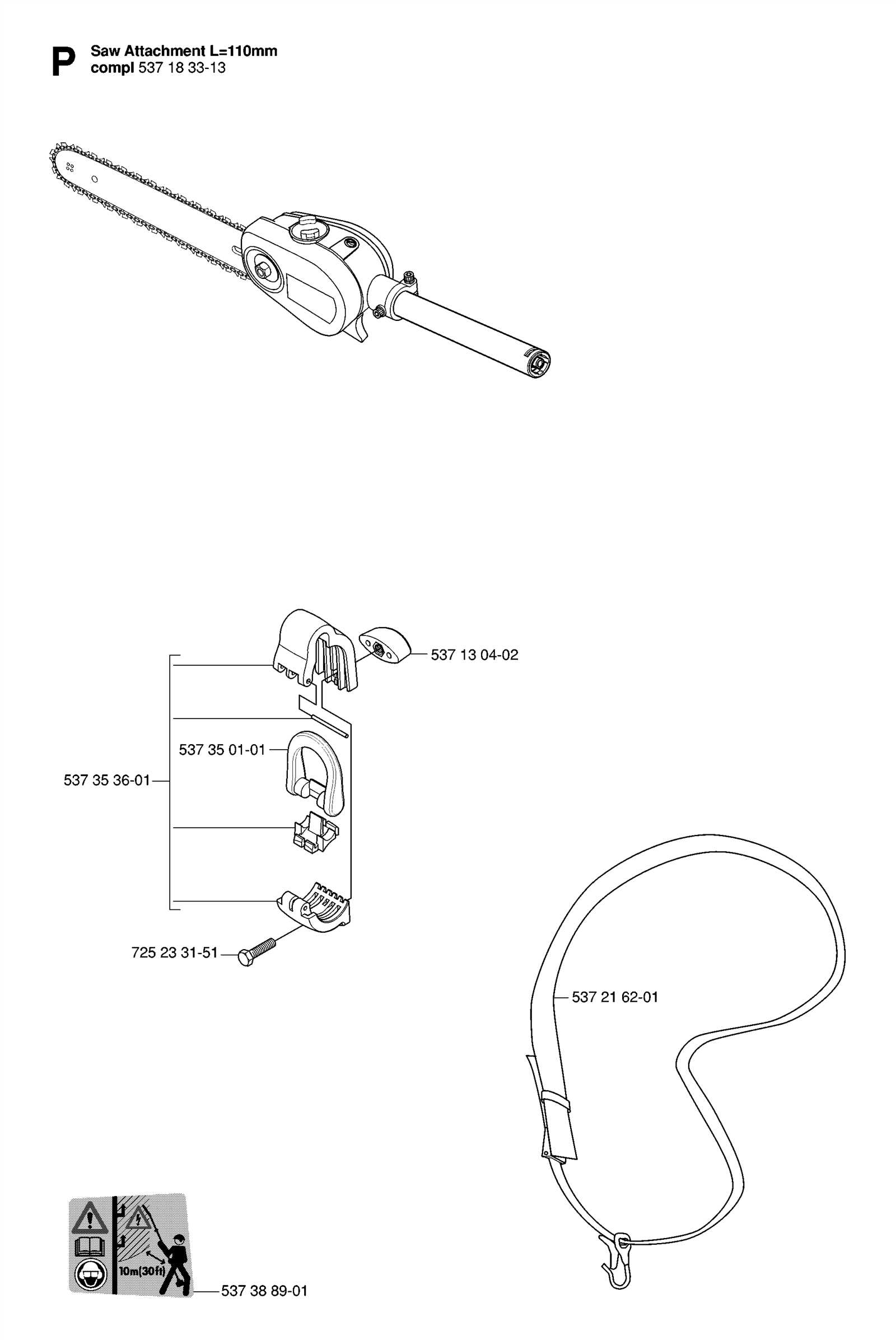 poulan pro 25cc pole saw parts diagram