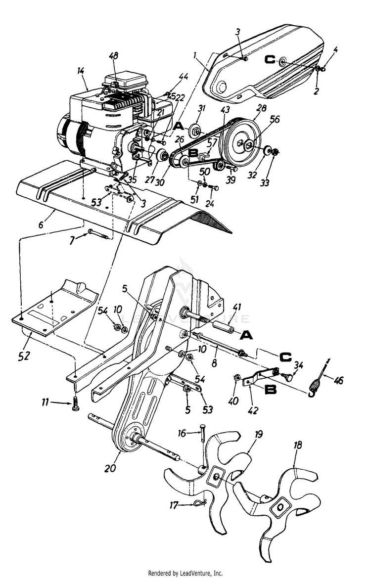 poulan tiller parts diagram