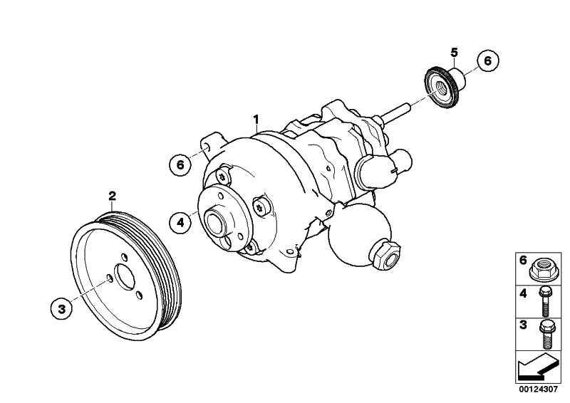 power steering pump parts diagram