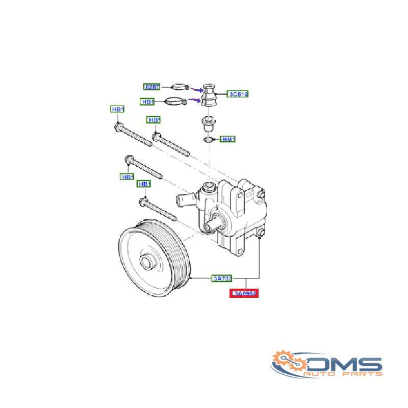 power steering pump parts diagram