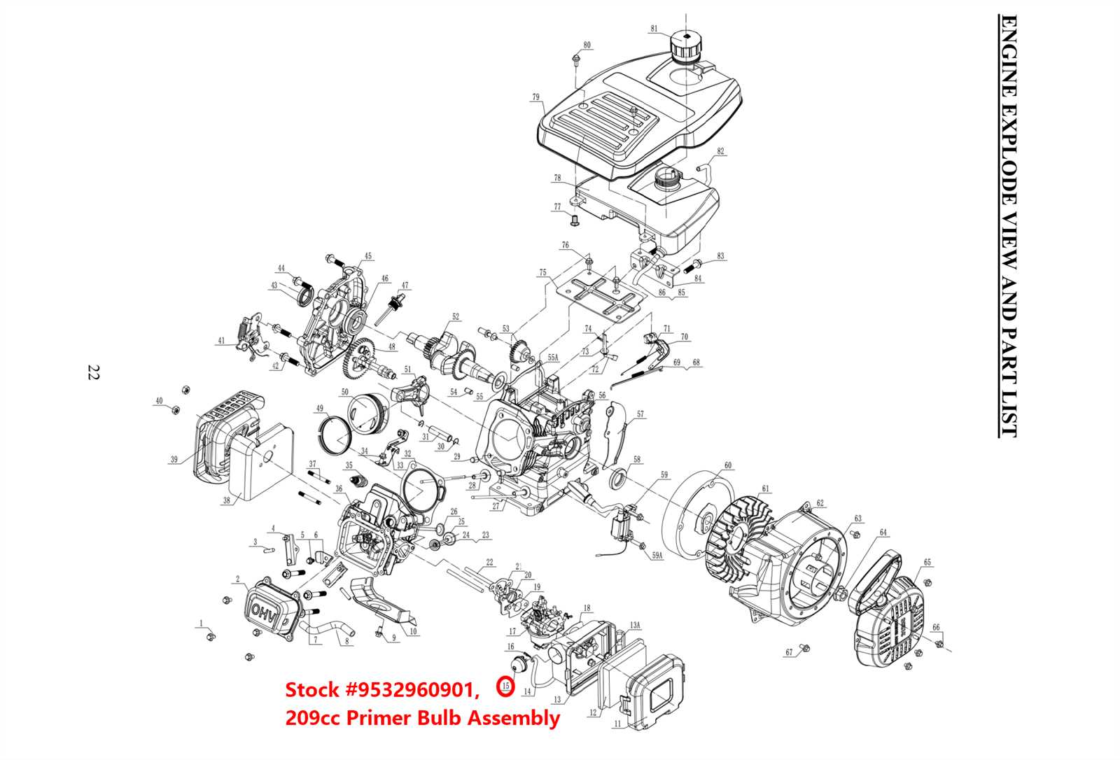 powersmart 170cc lawn mower parts diagram