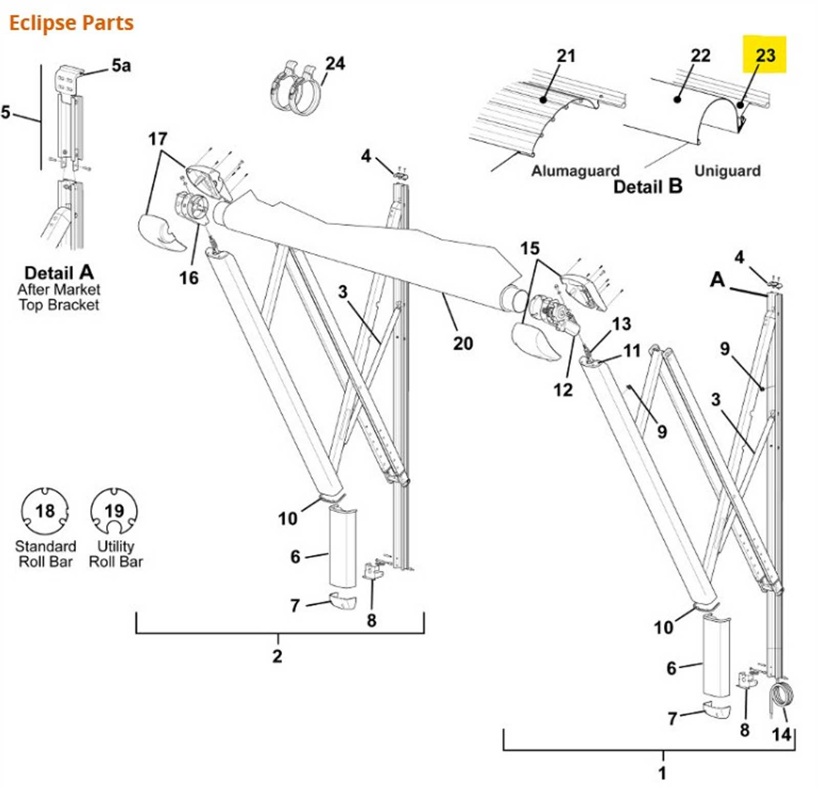 quik shade parts diagram