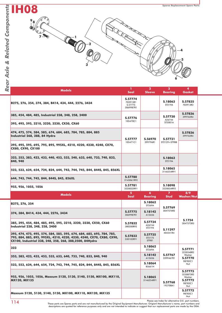 rear axle parts diagram