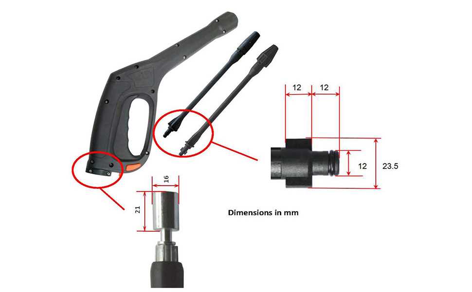 replacement pressure washer gun parts diagram