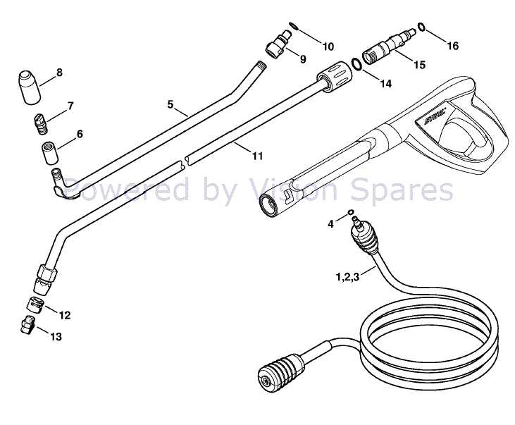 replacement pressure washer gun parts diagram