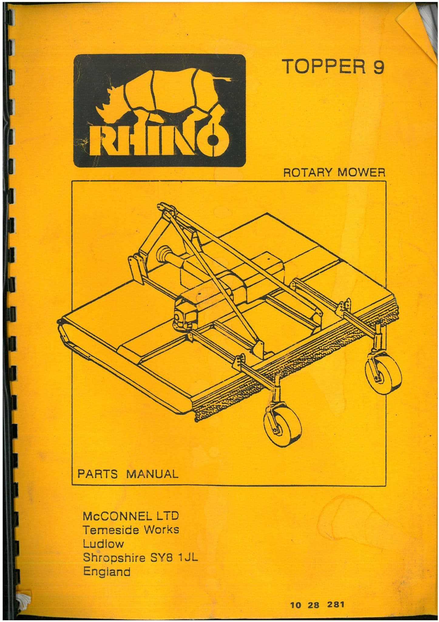 rhino bush hog parts diagram