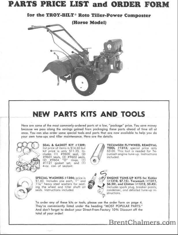 rototiller parts diagram