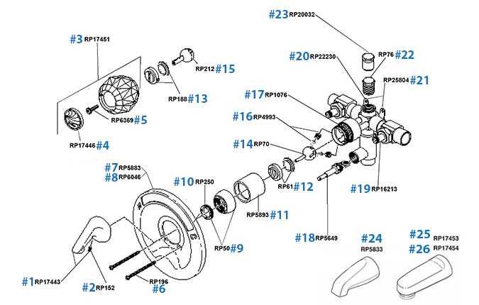 rv shower faucet parts diagram