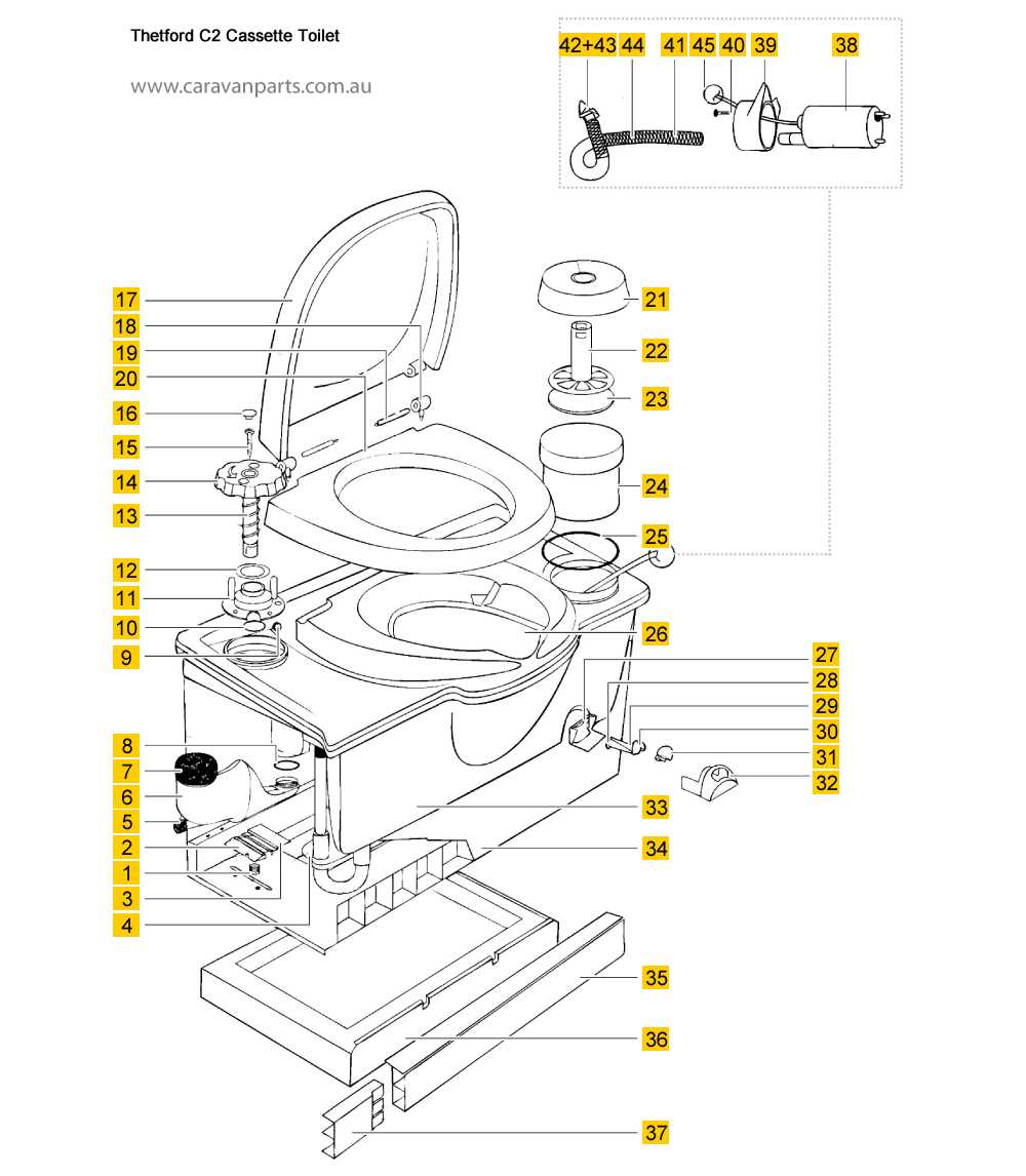 rv toilet parts diagram