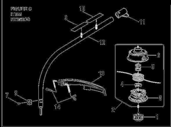 ryobi trimmer parts diagram