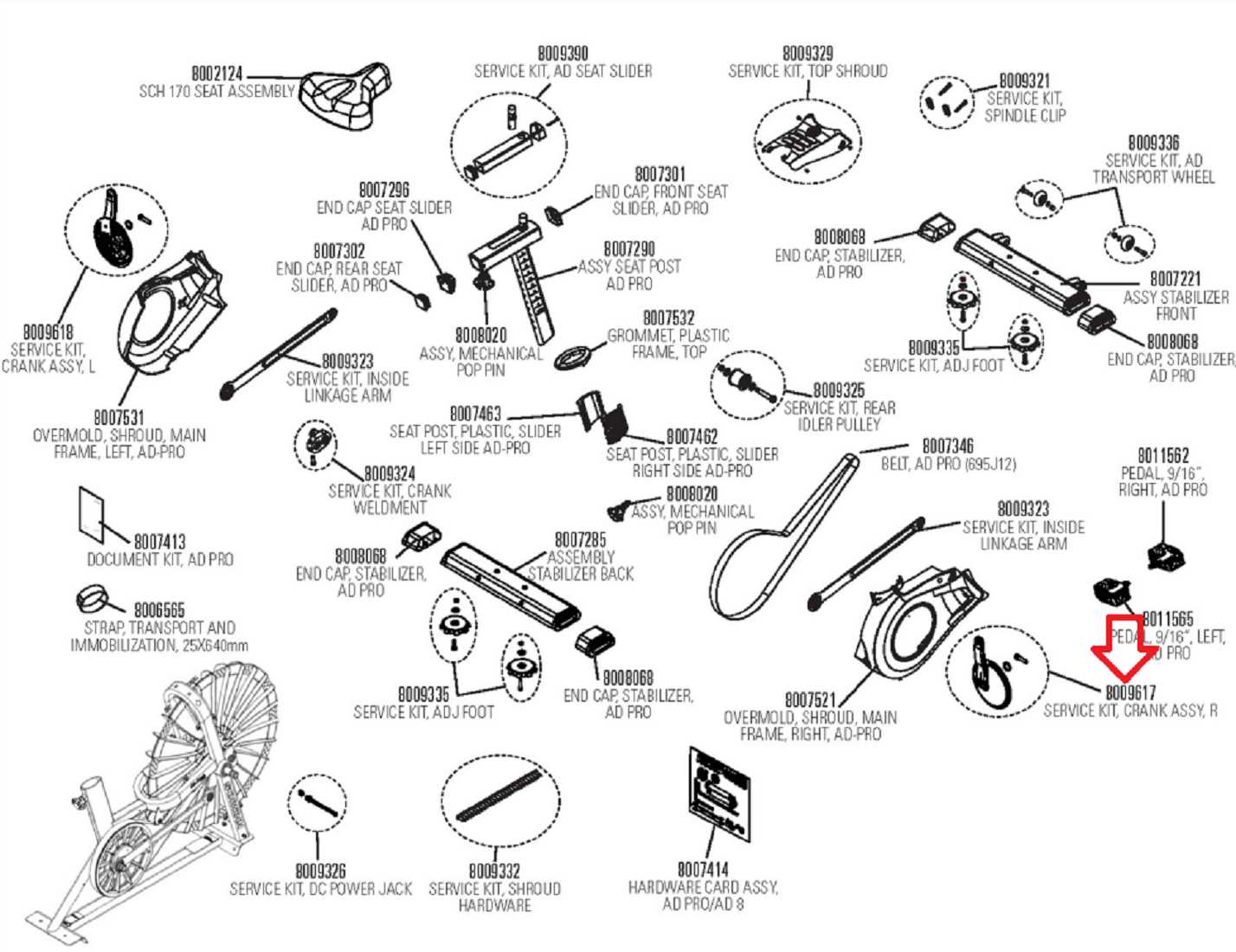 schwinn airdyne parts diagram