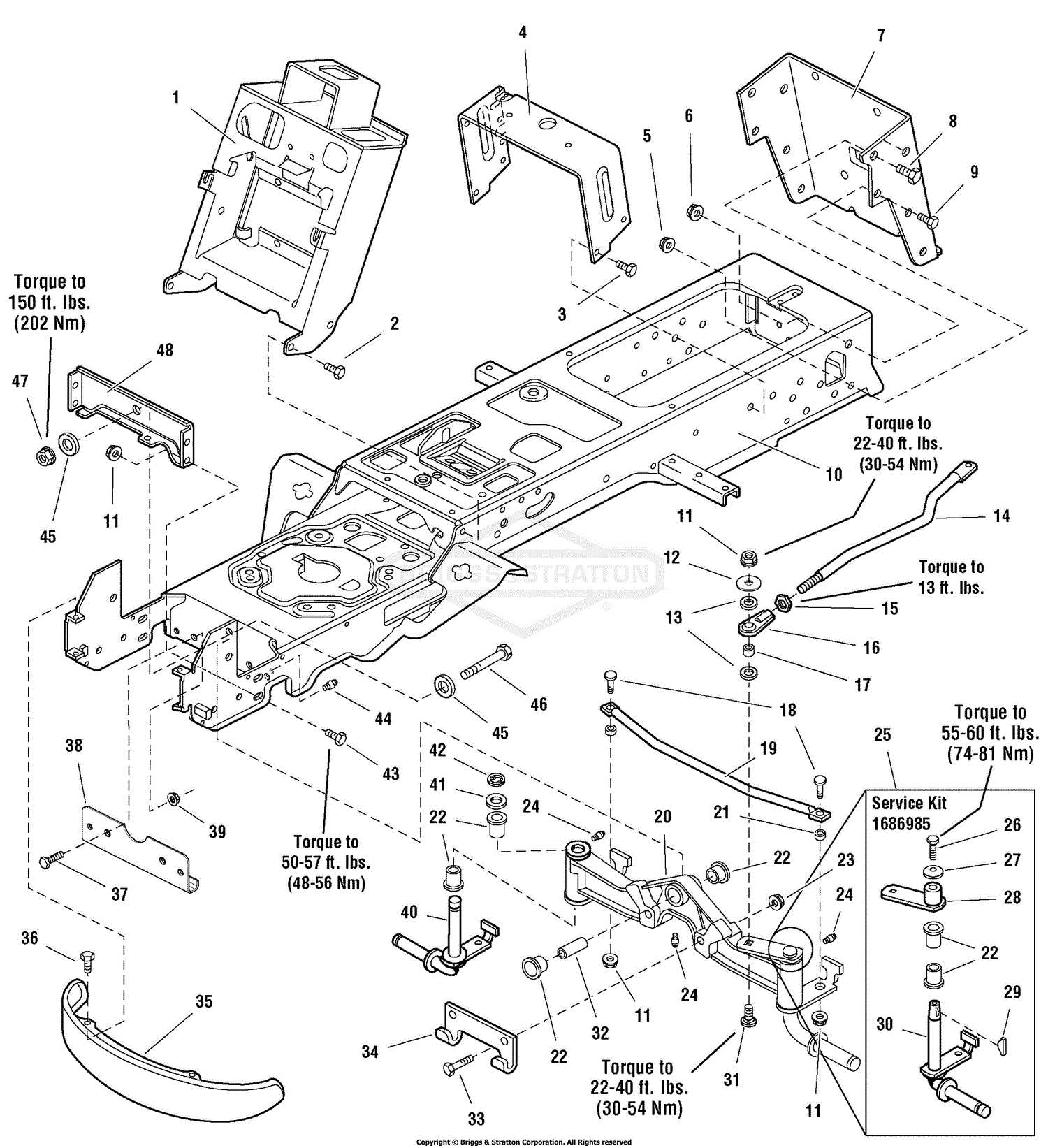 simplicity mower deck parts diagram