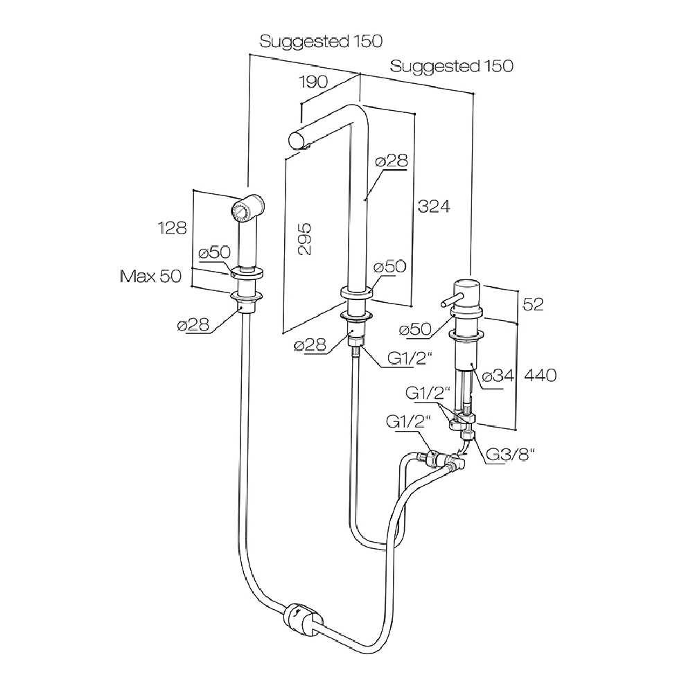 sink sprayer parts diagram