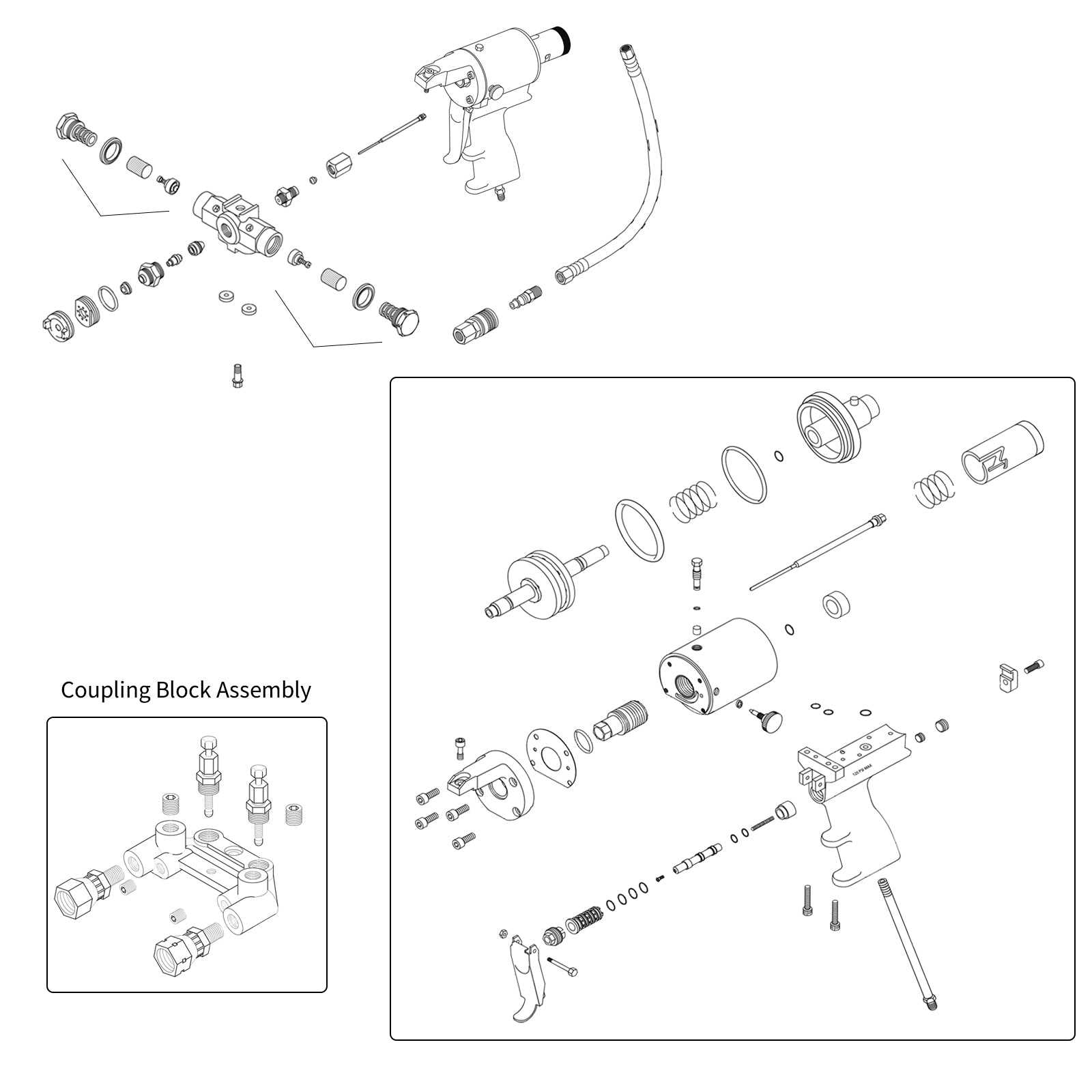 spray gun parts diagram