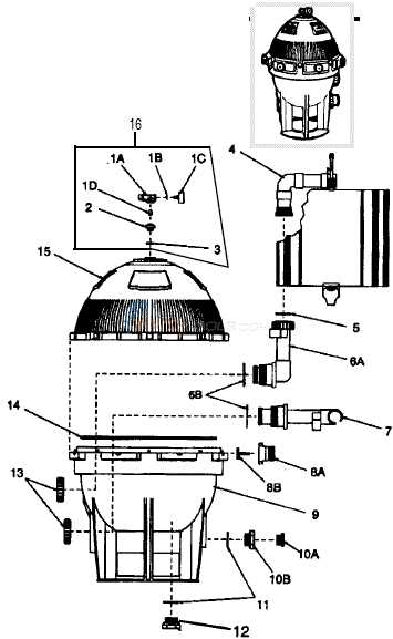 sta rite pool filter parts diagram