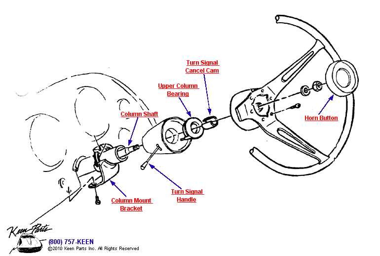 steering wheel parts diagram