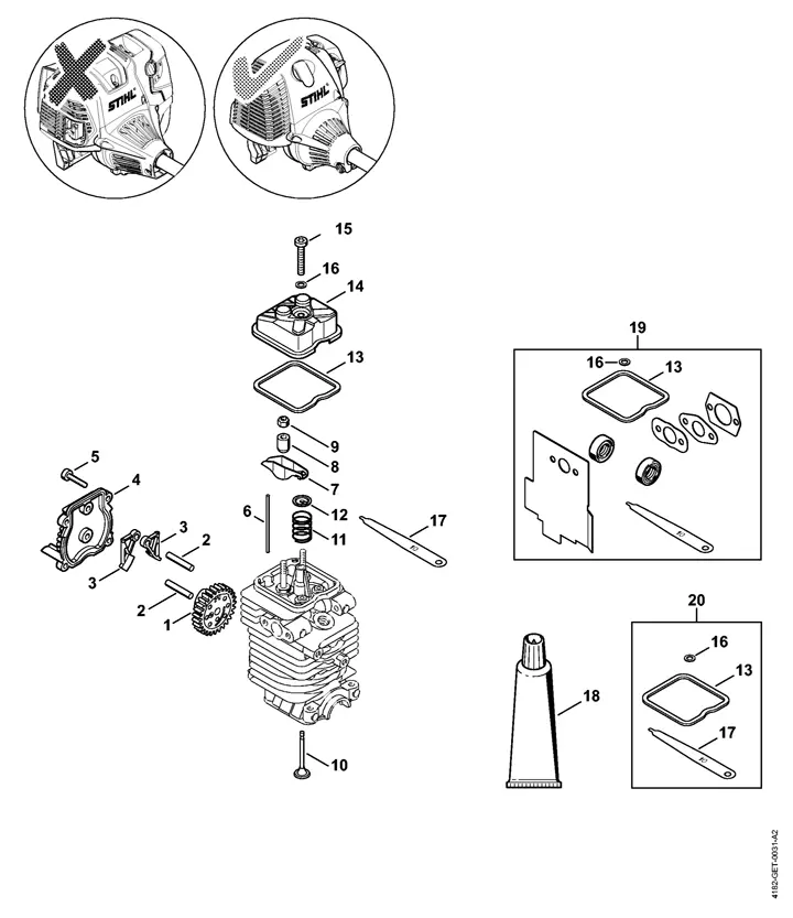 stihl fs 111 r parts diagram