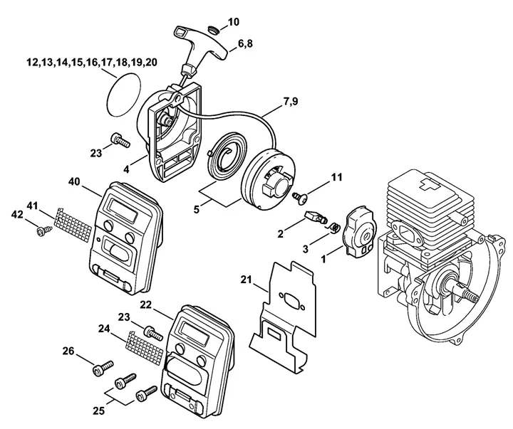 stihl fs46 parts diagram