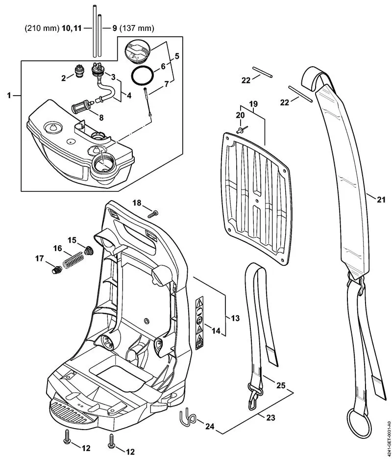 stihl leaf blower parts diagram