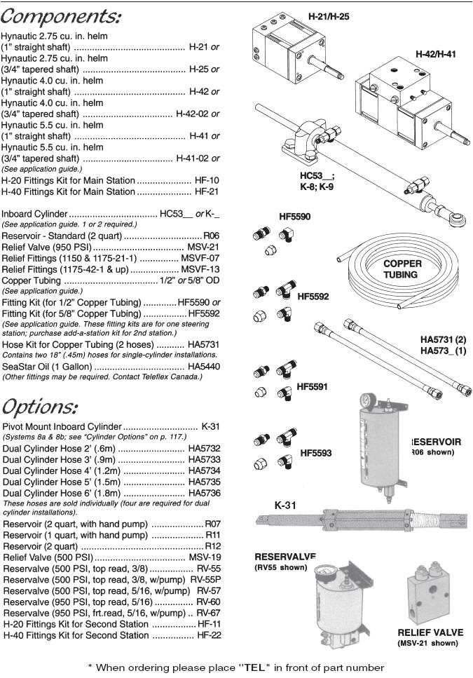 teleflex steering parts diagram