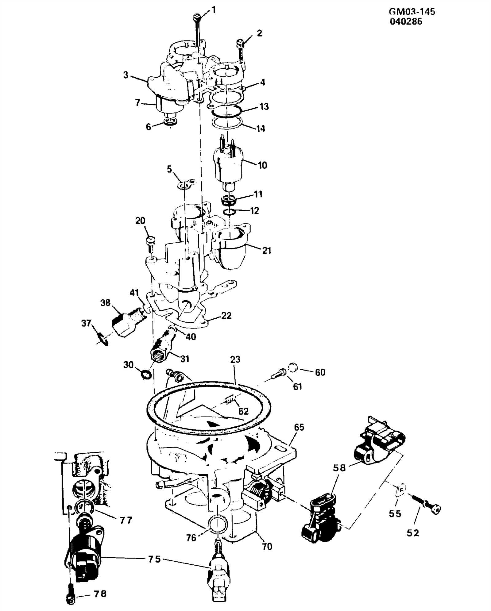 throttle body parts diagram