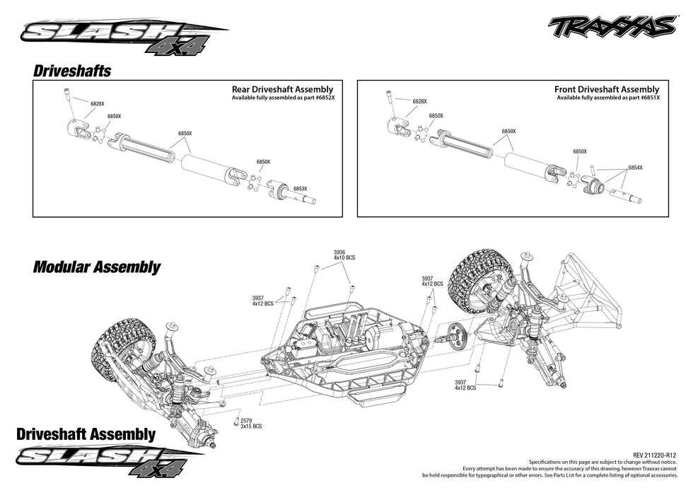 traxxas sledge parts diagram