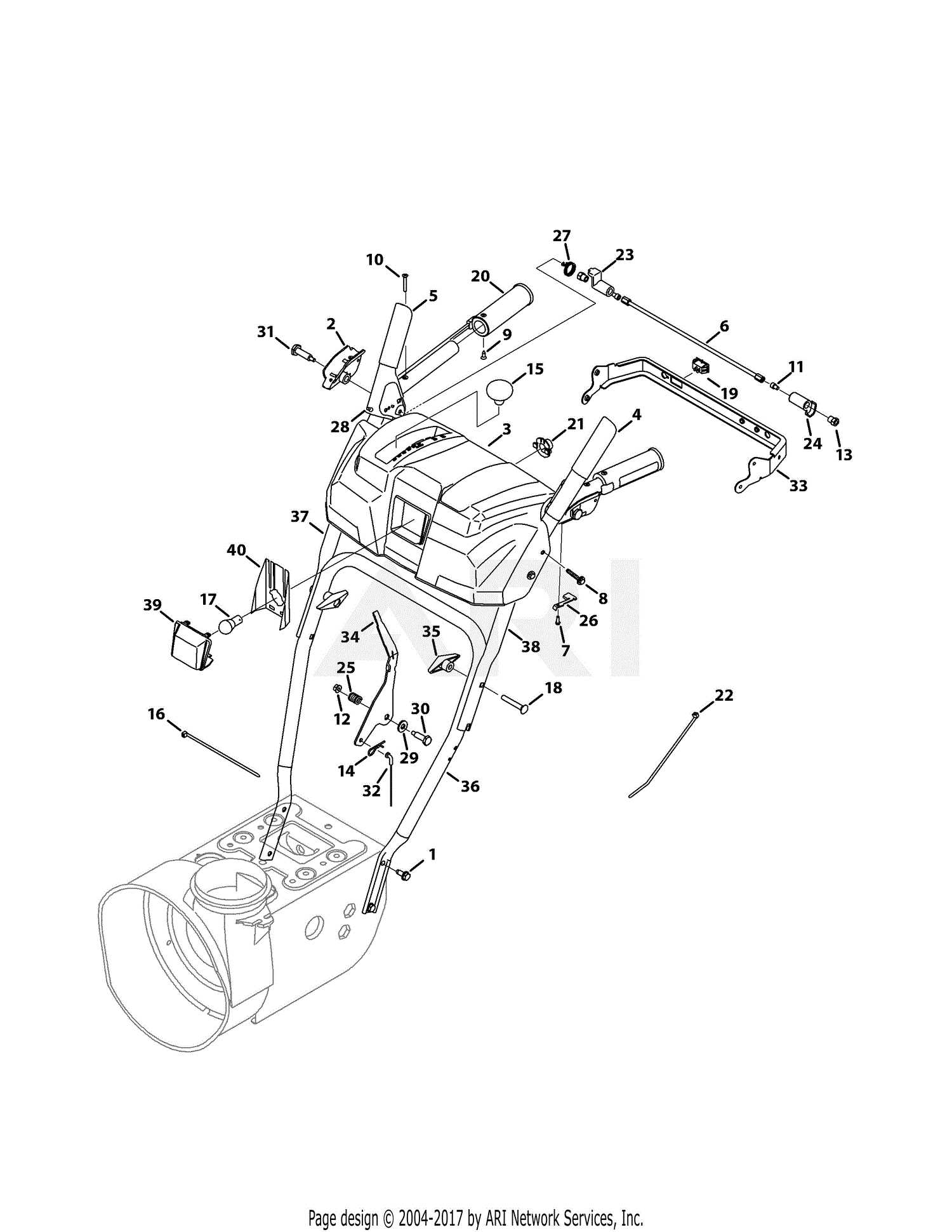 troy bilt storm 2620 parts diagram