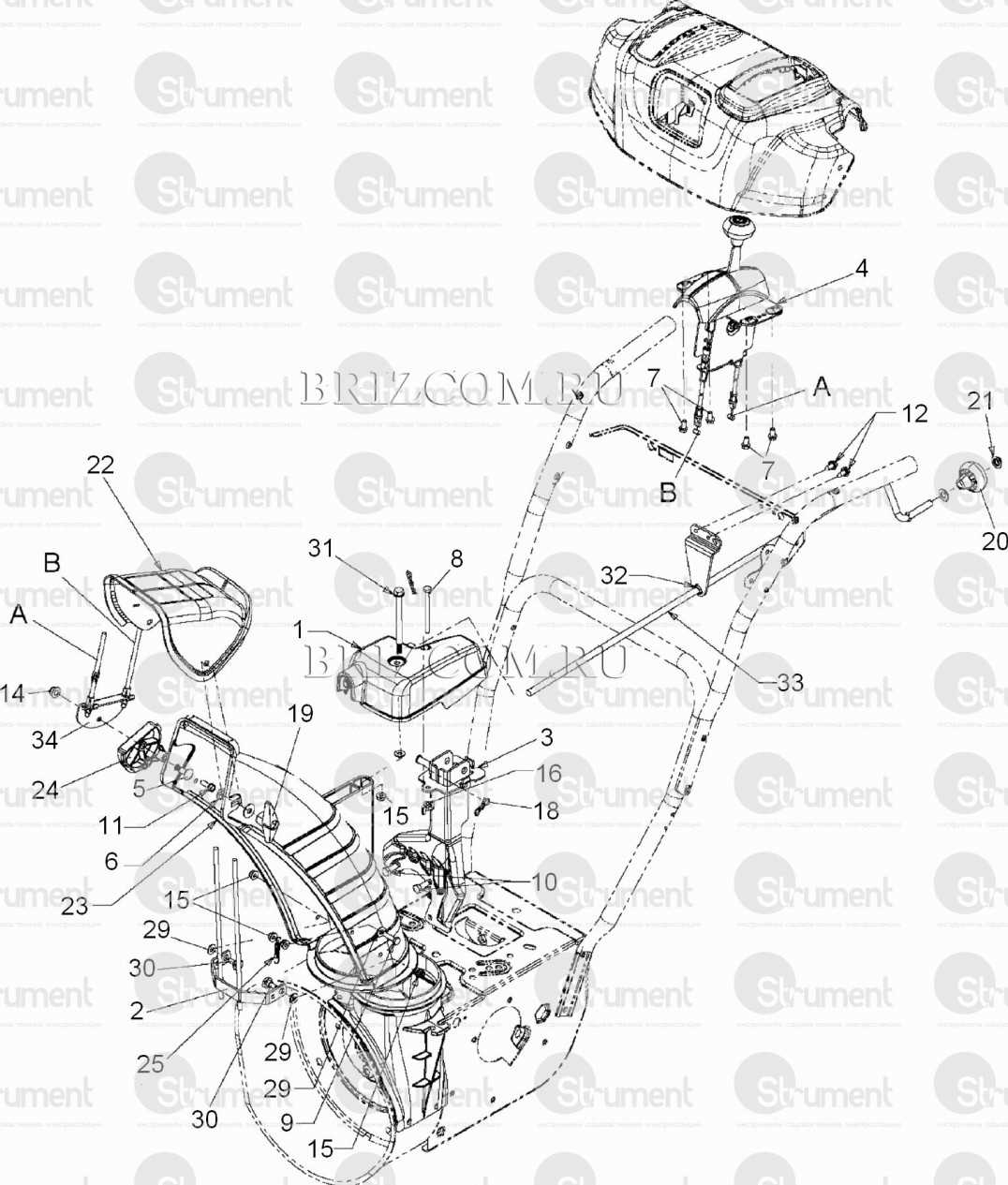 troy bilt storm 2620 parts diagram