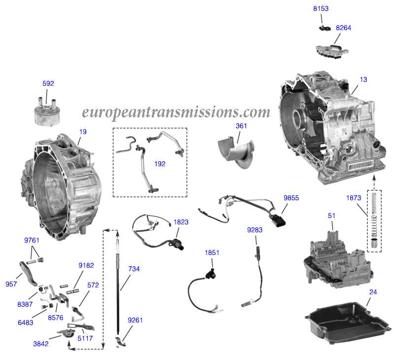 vw transmission parts diagram