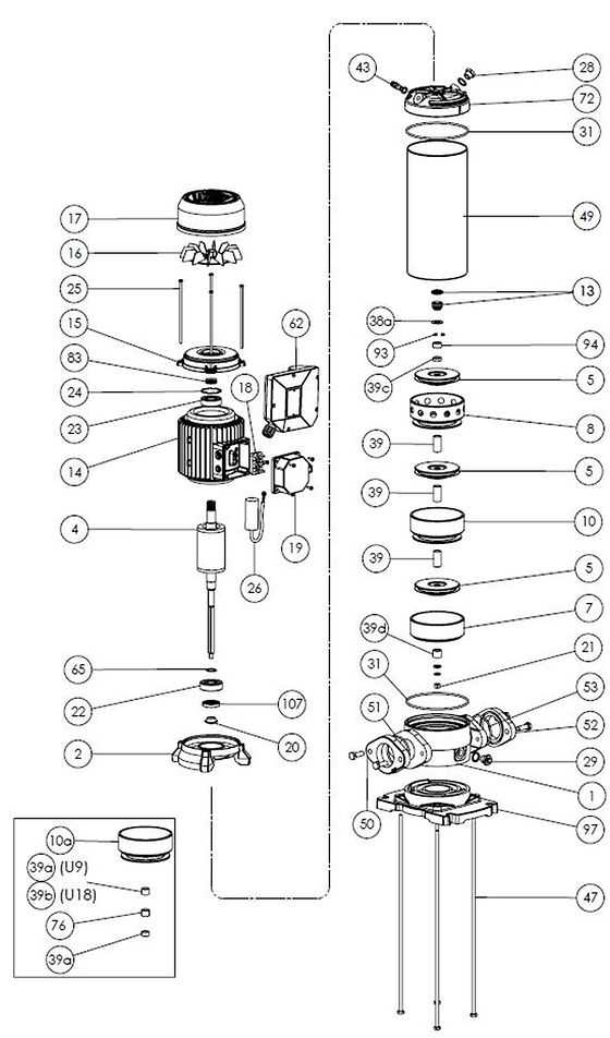 water pump parts diagram