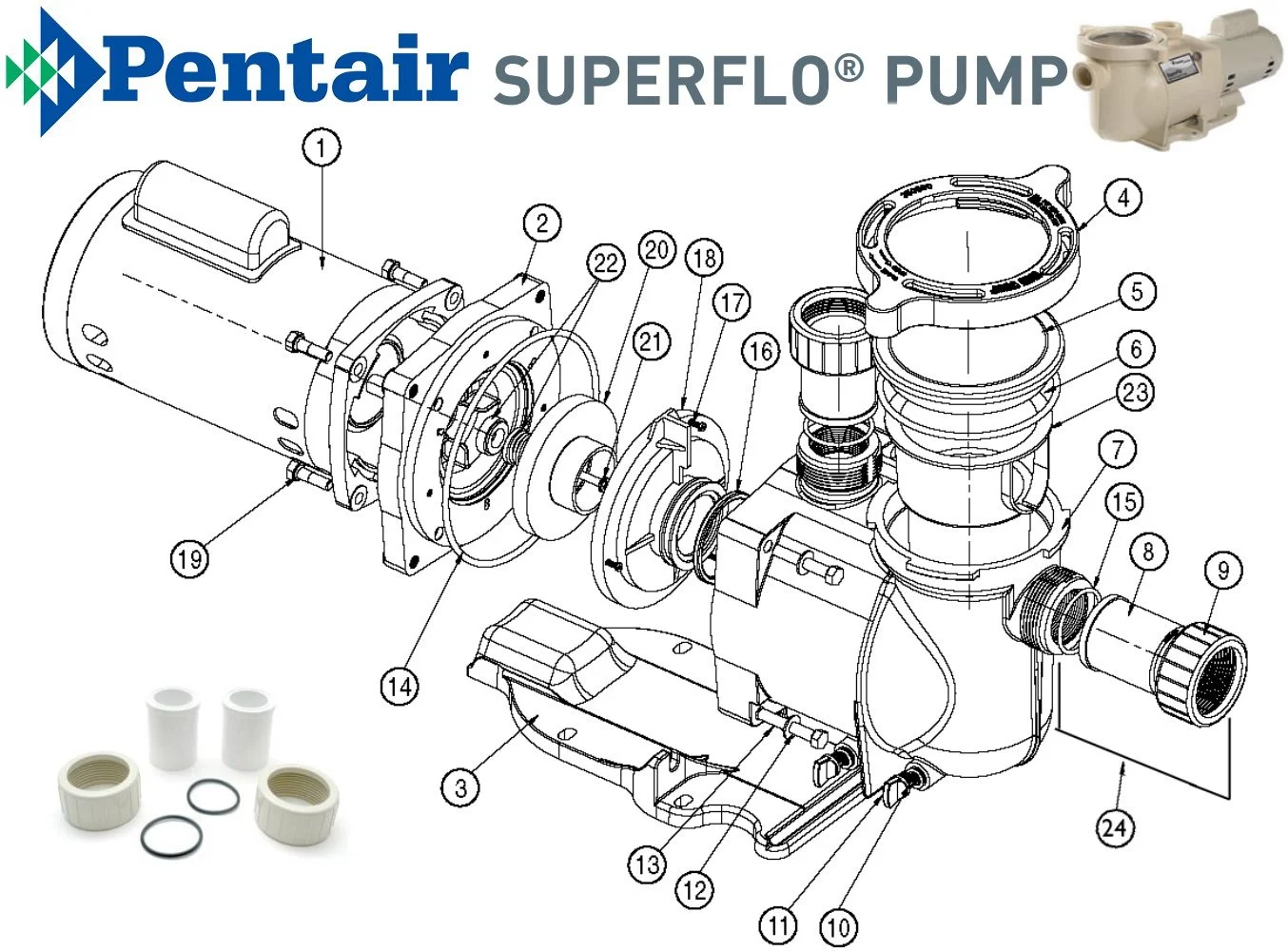 waterway pump parts diagram