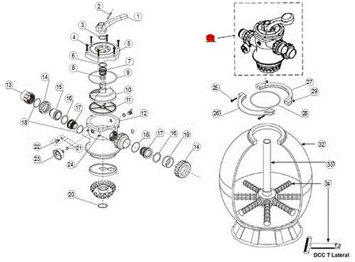 waterway sand filter parts diagram