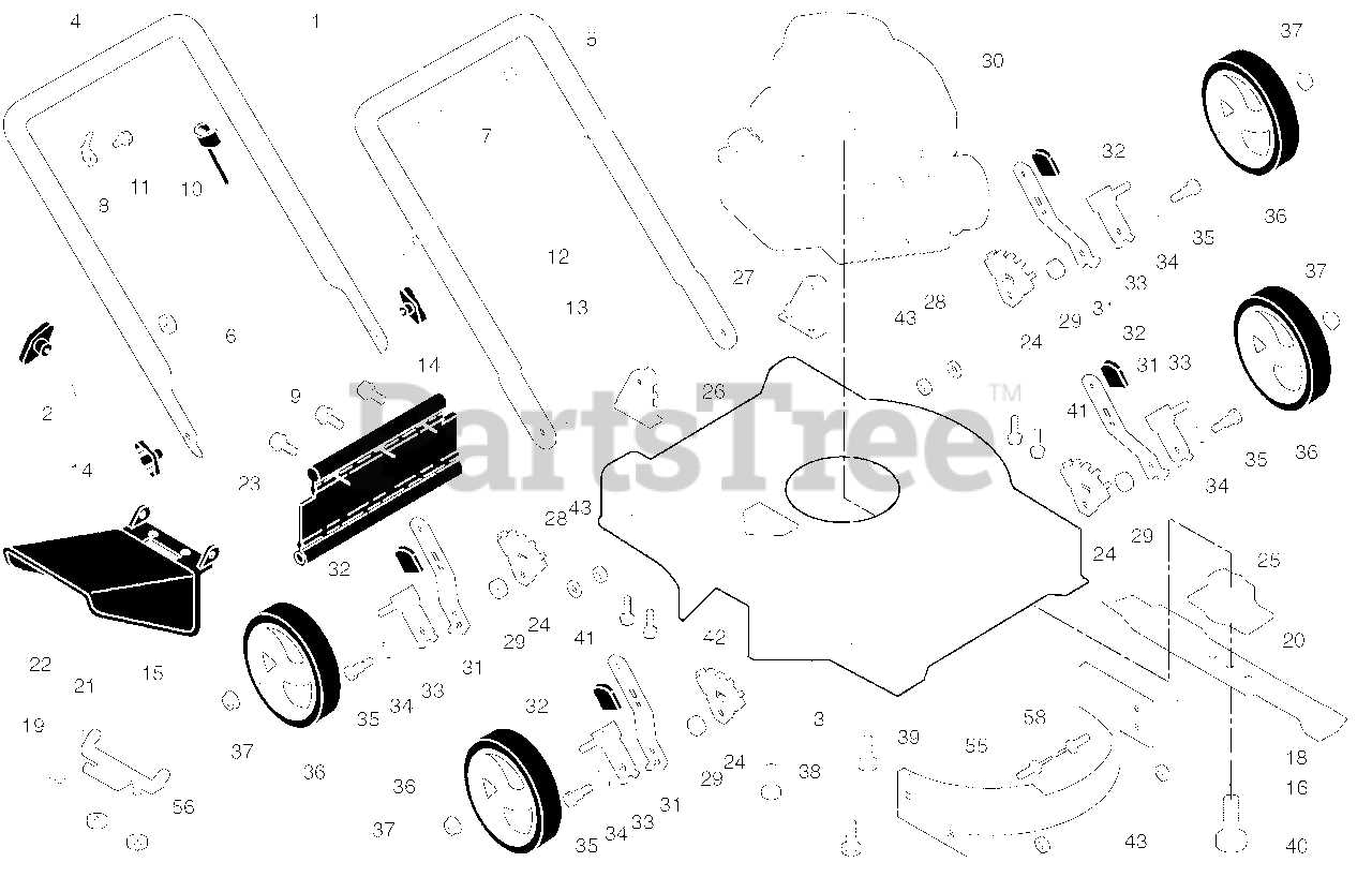 weed eater lawn mower parts diagrams