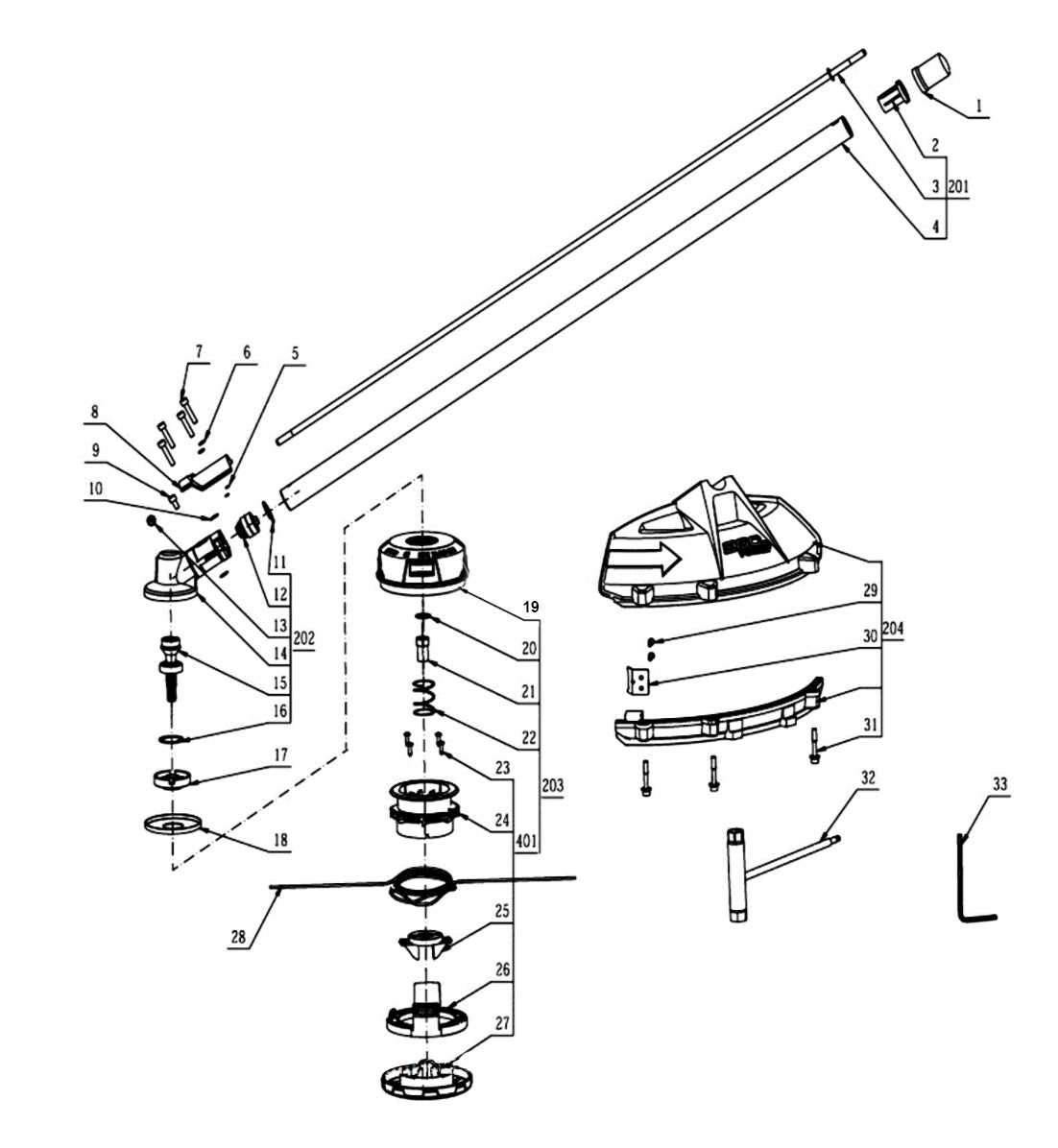 weed eater parts diagram