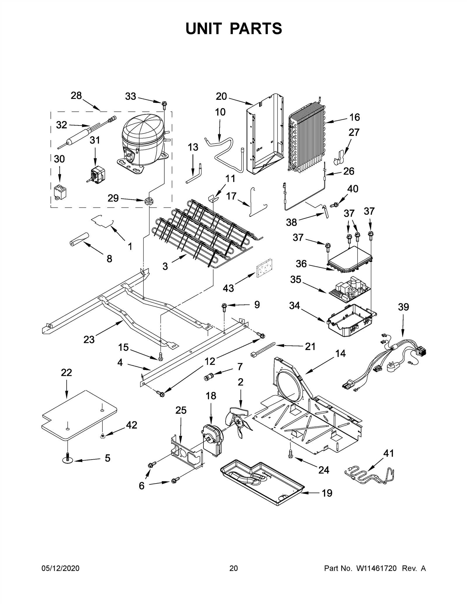 whirlpool side by side refrigerator parts diagram