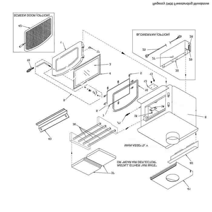 wood stove parts diagram