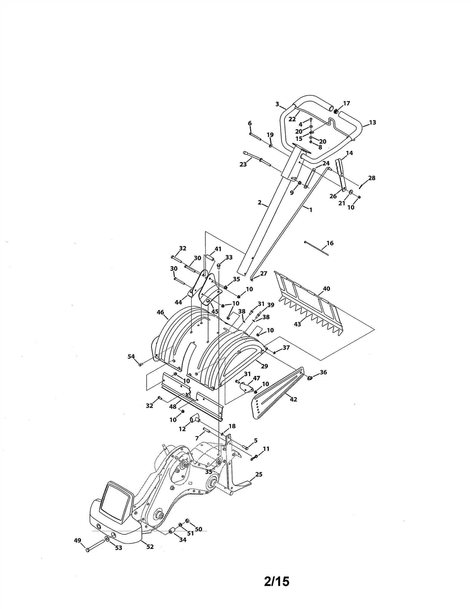 yard machine rear tine tiller parts diagram